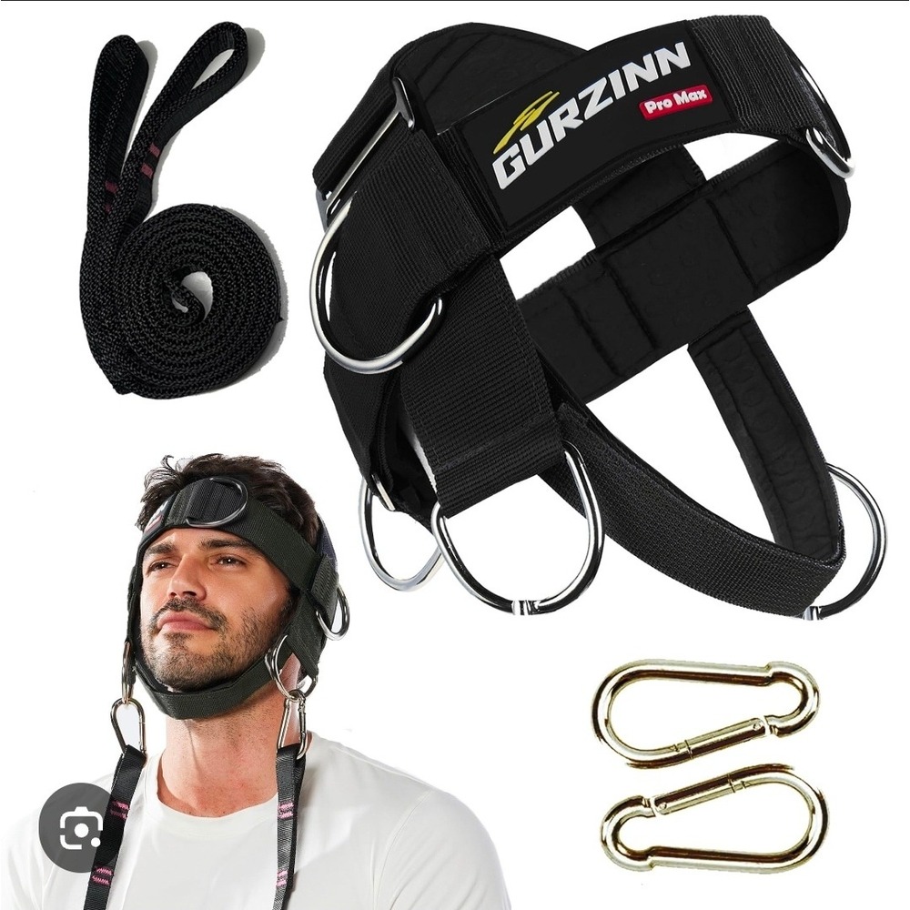 Gurzinn Pro Max Neck Harness Weightlifting Strength Training Olive Green NEW